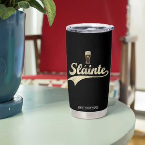 Funny Slainte Cheers Stout Beer Irish Shamrock St Patrick's Day Tumbler Cup TS11 Print Your Wear