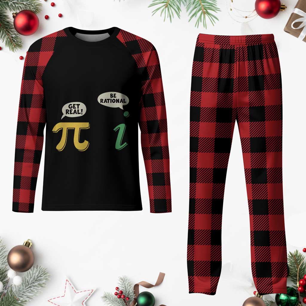 Get Real Be Rational Pi Math Teacher Geek Sarcastic Plaid Pajama Set TS11 Buffalo Plaid Print Your Wear