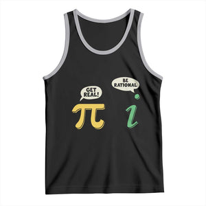 Get Real Be Rational Pi Math Teacher Geek Sarcastic Tank Top TS11 Black Athletic Heather Print Your Wear