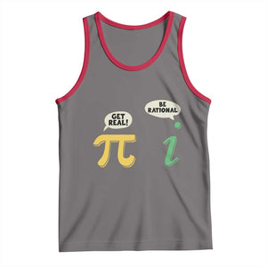 Get Real Be Rational Pi Math Teacher Geek Sarcastic Tank Top TS11 Deep Heather Red Print Your Wear