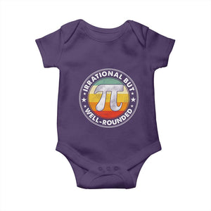 Funny Irrational But Well Rounded Pi Day Baby Onesie TS11 Purple Print Your Wear