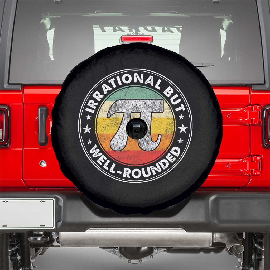 Funny Irrational But Well Rounded Pi Day Spare Tire Cover TS11 Black Print Your Wear