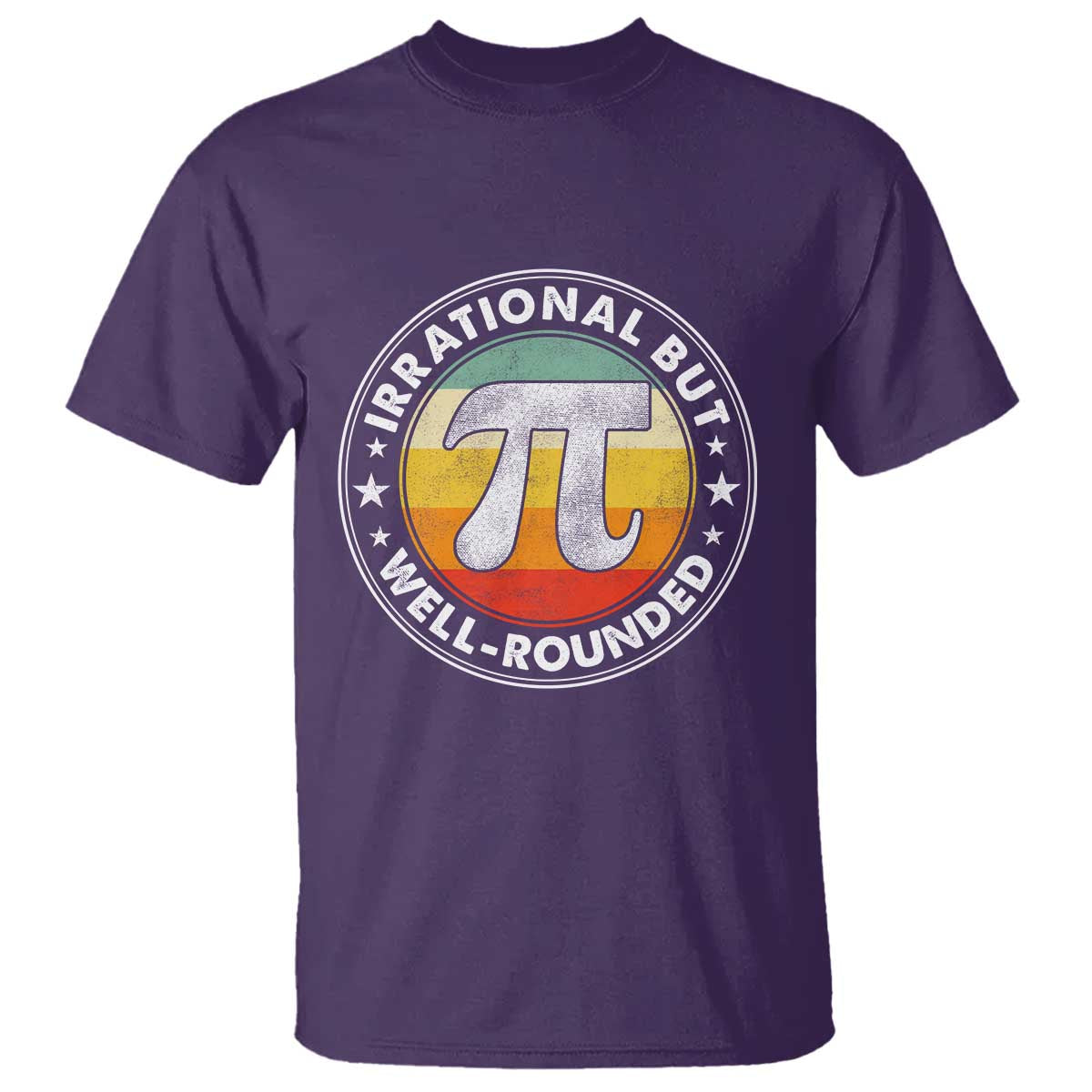 Funny Irrational But Well Rounded Pi Day T Shirt TS11 Purple Print Your Wear