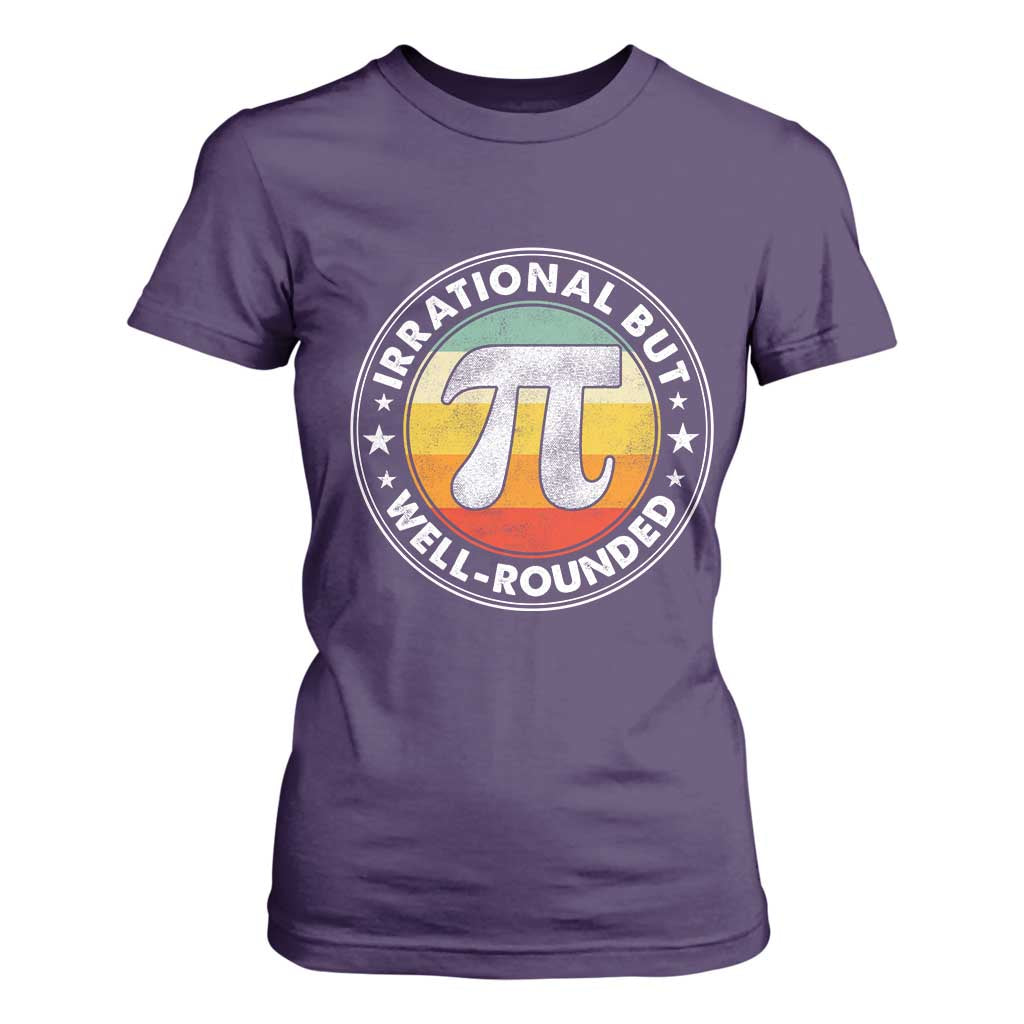 Funny Irrational But Well Rounded Pi Day T Shirt For Women TS11 Purple Print Your Wear