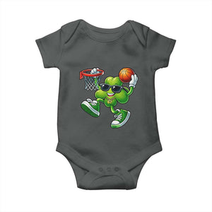 Funny 67 Meme Six Seven Basketball Shamrock St Patricks Day Baby Onesie TS11 Dark Heather Print Your Wear