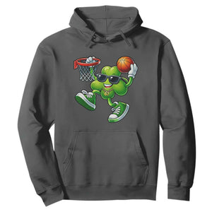 Funny 67 Meme Six Seven Basketball Shamrock St Patricks Day Hoodie TS11 Dark Heather Print Your Wear