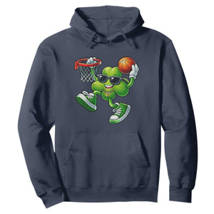 Funny 67 Meme Six Seven Basketball Shamrock St Patricks Day Hoodie TS11 Navy Print Your Wear
