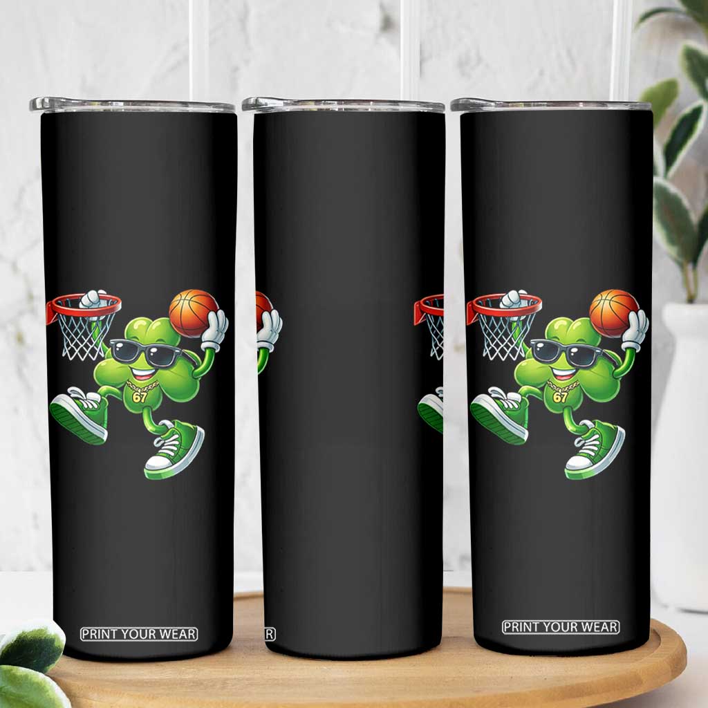 Funny 67 Meme Six Seven Basketball Shamrock St Patricks Day Skinny Tumbler TS11 Print Your Wear