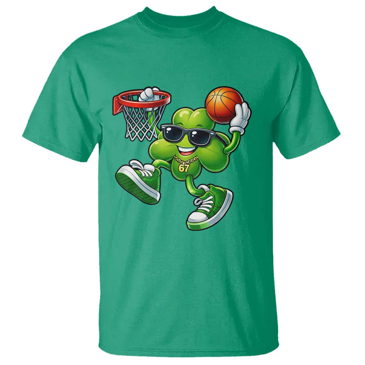 Funny 67 Meme Six Seven Basketball Shamrock St Patricks Day T Shirt TS11 Irish Green Print Your Wear