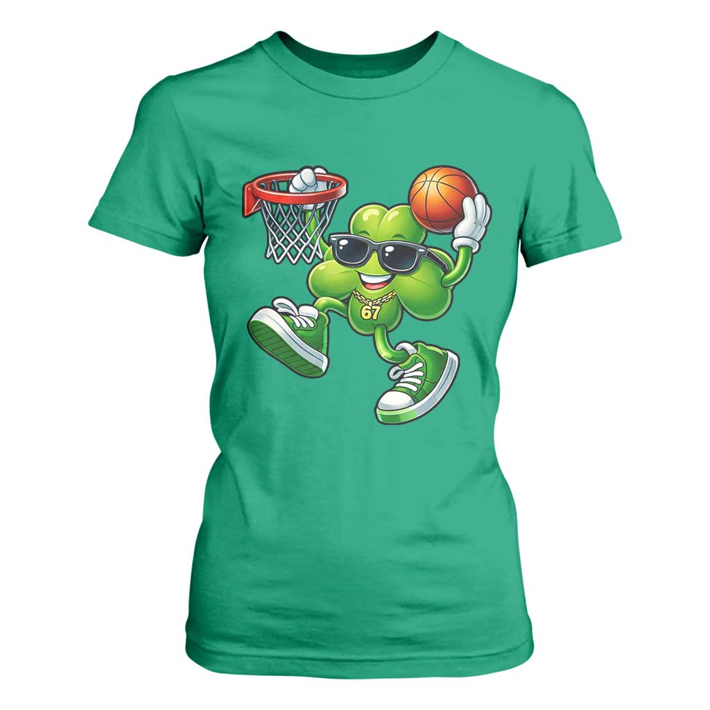 Funny 67 Meme Six Seven Basketball Shamrock St Patricks Day T Shirt For Women TS11 Irish Green Print Your Wear