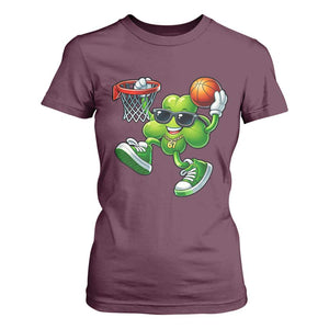 Funny 67 Meme Six Seven Basketball Shamrock St Patricks Day T Shirt For Women TS11 Maroon Print Your Wear