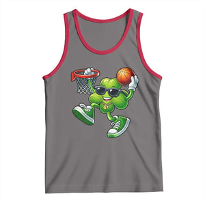 Funny 67 Meme Six Seven Basketball Shamrock St Patricks Day Tank Top TS11 Deep Heather Red Print Your Wear