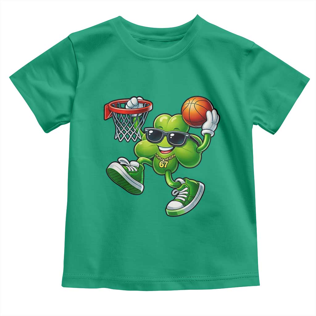 Funny 67 Meme Six Seven Basketball Shamrock St Patricks Day Toddler T Shirt TS11 Irish Green Print Your Wear
