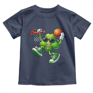 Funny 67 Meme Six Seven Basketball Shamrock St Patricks Day Toddler T Shirt TS11 Navy Print Your Wear