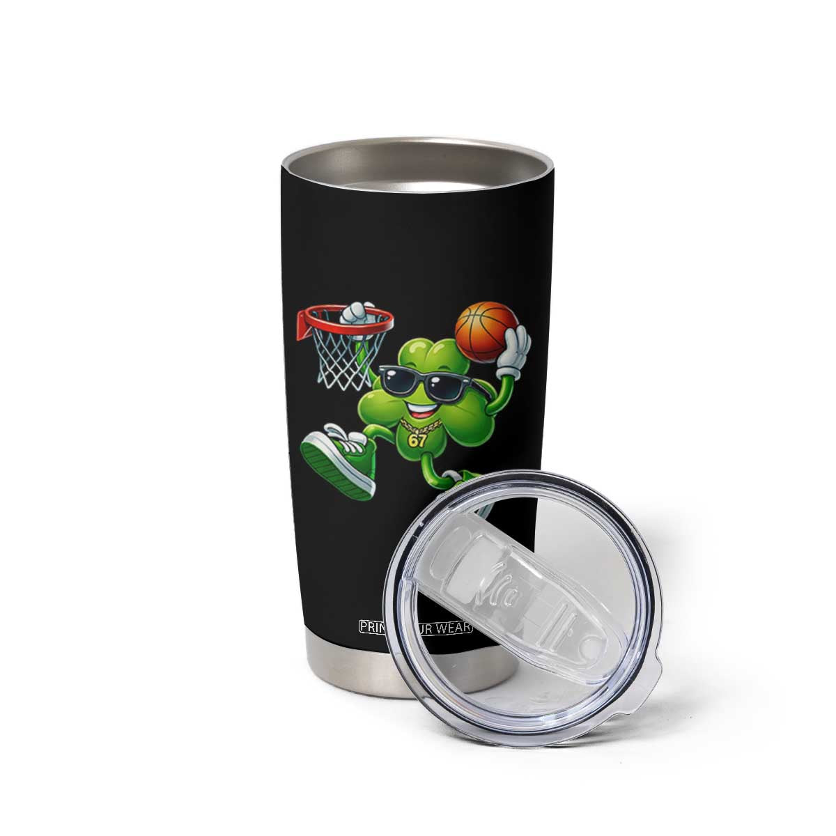 Funny 67 Meme Six Seven Basketball Shamrock St Patricks Day Tumbler Cup TS11 Print Your Wear
