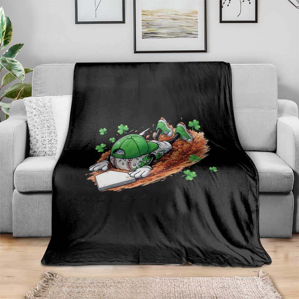 Funny Baseball St Patricks Day Home Plate Drip Throw Blanket TS11 Print Your Wear
