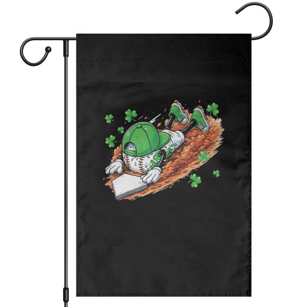 Funny Baseball St Patricks Day Home Plate Drip Garden Flag TS11 Black Print Your Wear