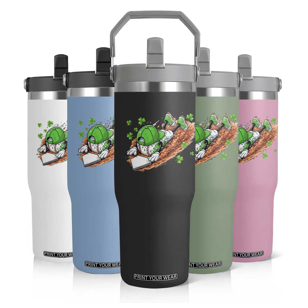 Funny Baseball St Patricks Day Home Plate Drip Flip Straw Tumbler TS11 Print Your Wear