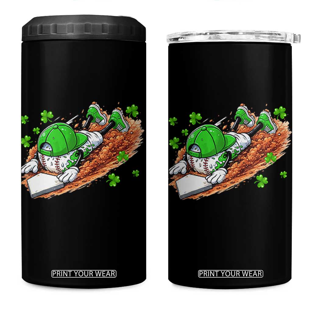 Funny Baseball St Patricks Day Home Plate Drip 4 in 1 Can Cooler Tumbler TS11 One Size: 16 oz Black Print Your Wear