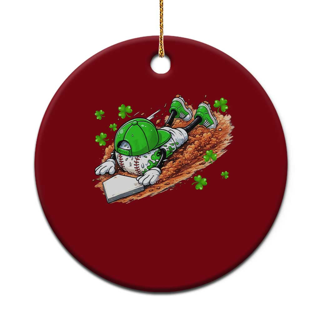 Funny Baseball St Patricks Day Home Plate Drip Ceramic Ornament TS11 1pc Red Print Your Wear