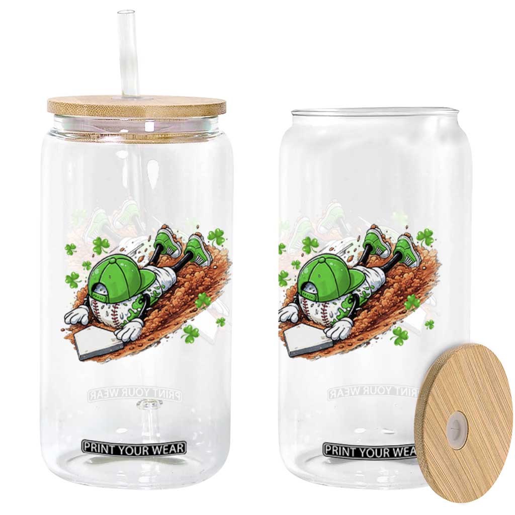 Funny Baseball St Patricks Day Home Plate Drip Glass Can TS11 Print Your Wear
