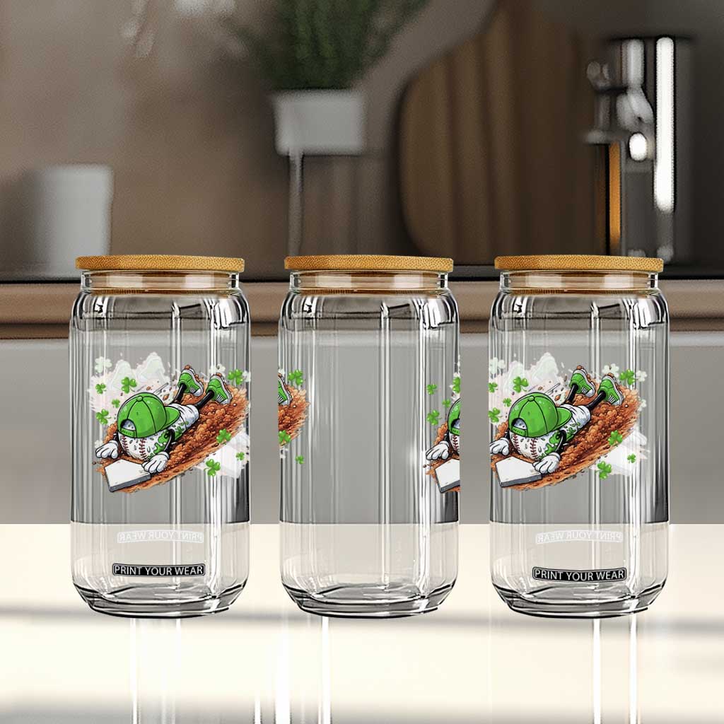 Funny Baseball St Patricks Day Home Plate Drip Glass Can TS11 Print Your Wear