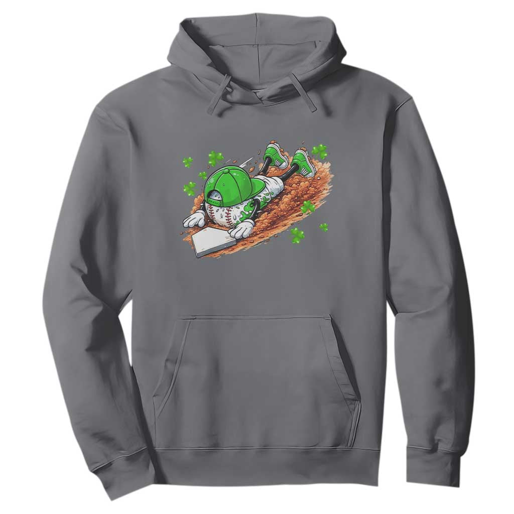 Funny Baseball St Patricks Day Home Plate Drip Hoodie TS11 Charcoal Print Your Wear