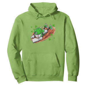 Funny Baseball St Patricks Day Home Plate Drip Hoodie TS11 Lime Print Your Wear