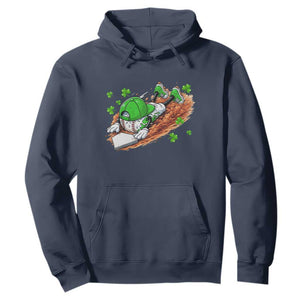 Funny Baseball St Patricks Day Home Plate Drip Hoodie TS11 Navy Print Your Wear