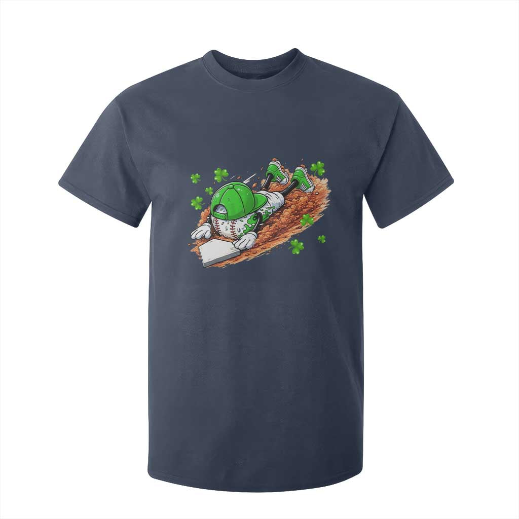 Funny Baseball St Patricks Day Home Plate Drip T Shirt For Kid TS11 Navy Print Your Wear