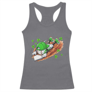 Funny Baseball St Patricks Day Home Plate Drip Racerback Tank Top TS11 Charcoal Print Your Wear