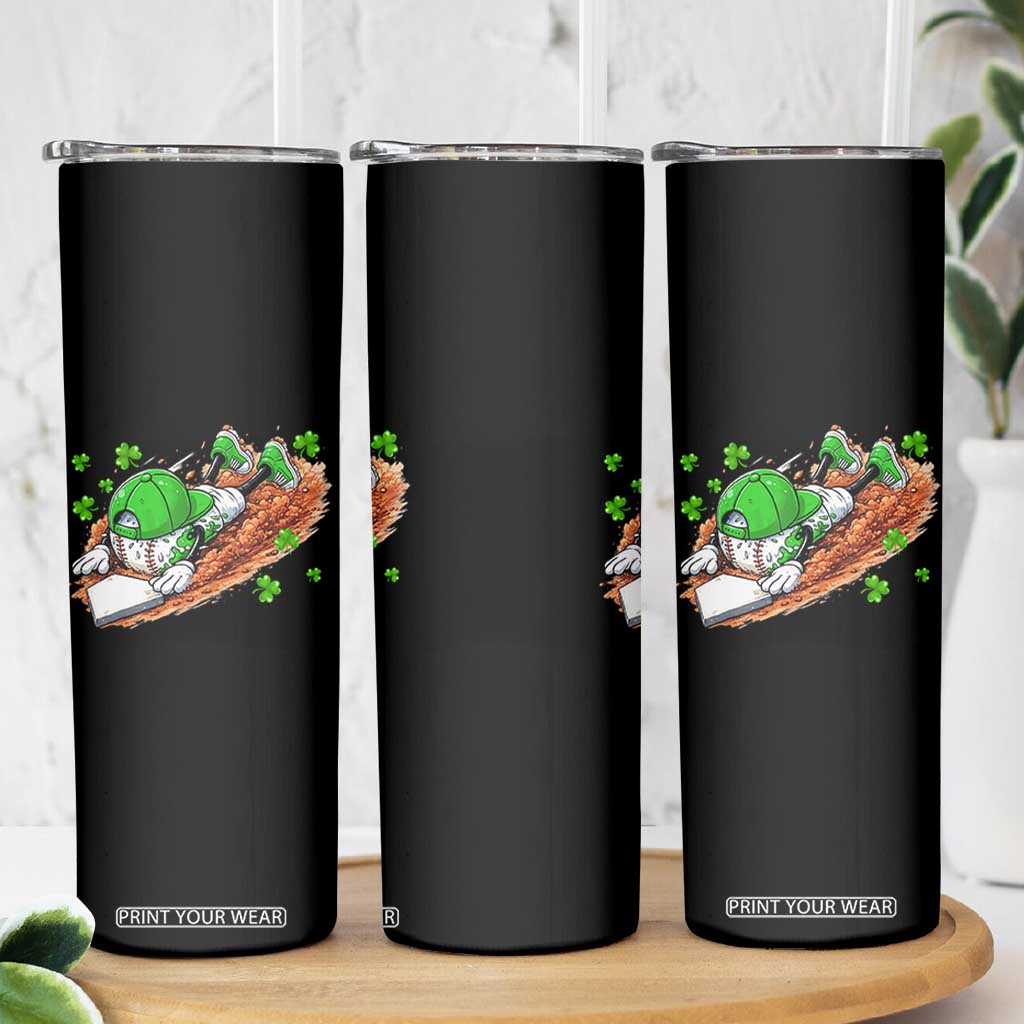 Funny Baseball St Patricks Day Home Plate Drip Skinny Tumbler TS11 Print Your Wear
