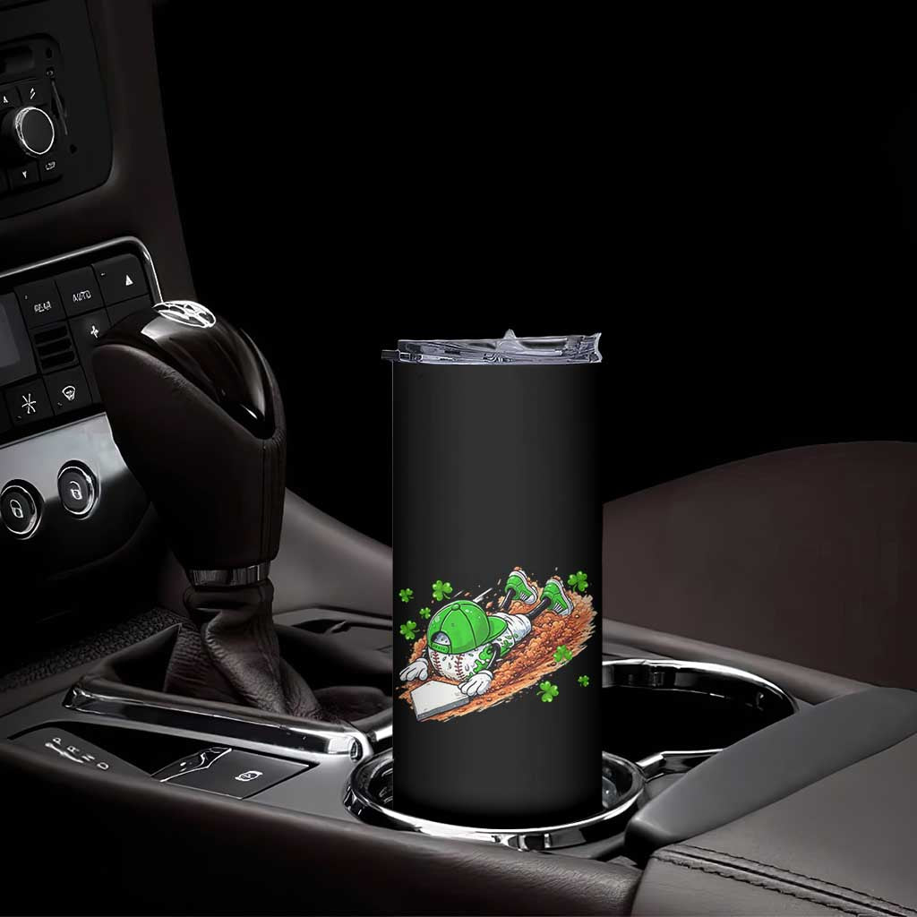 Funny Baseball St Patricks Day Home Plate Drip Skinny Tumbler TS11 Print Your Wear
