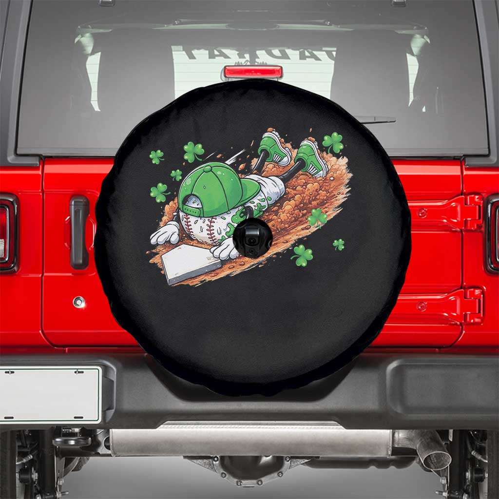 Funny Baseball St Patricks Day Home Plate Drip Spare Tire Cover TS11 Black Print Your Wear