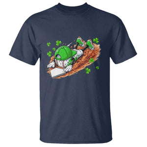 Funny Baseball St Patricks Day Home Plate Drip T Shirt TS11 Navy Print Your Wear