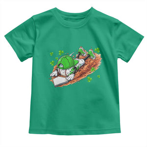 Funny Baseball St Patricks Day Home Plate Drip Toddler T Shirt TS11 Irish Green Print Your Wear