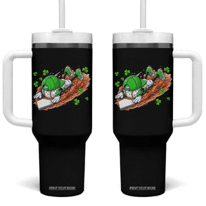 Funny Baseball St Patricks Day Home Plate Drip Tumbler With Handle TS11 One Size: 40 oz Black Print Your Wear