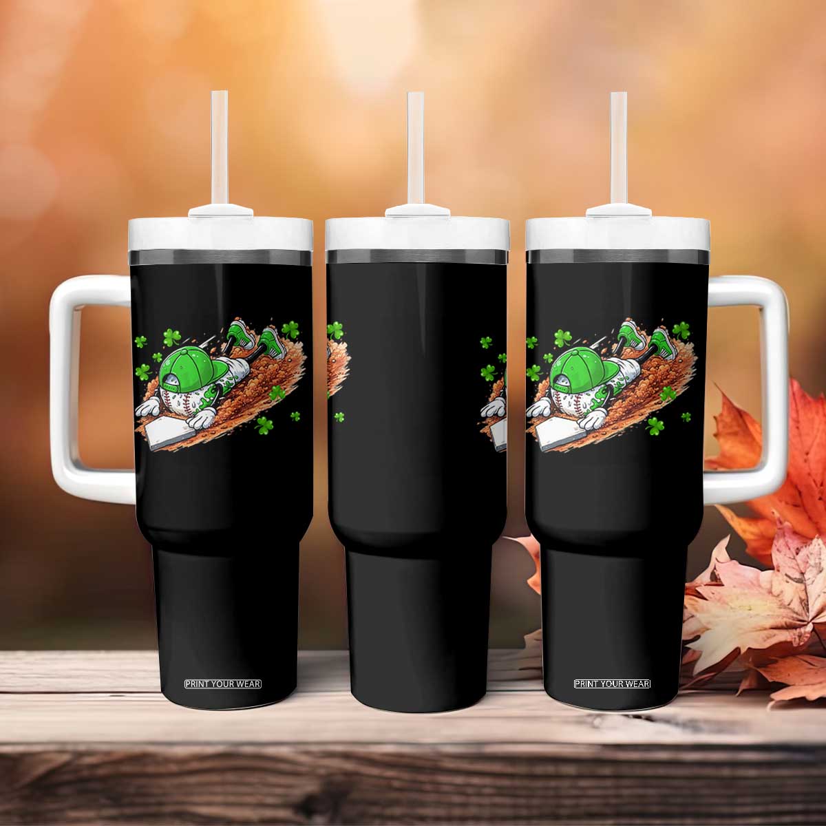 Funny Baseball St Patricks Day Home Plate Drip Tumbler With Handle TS11 Print Your Wear