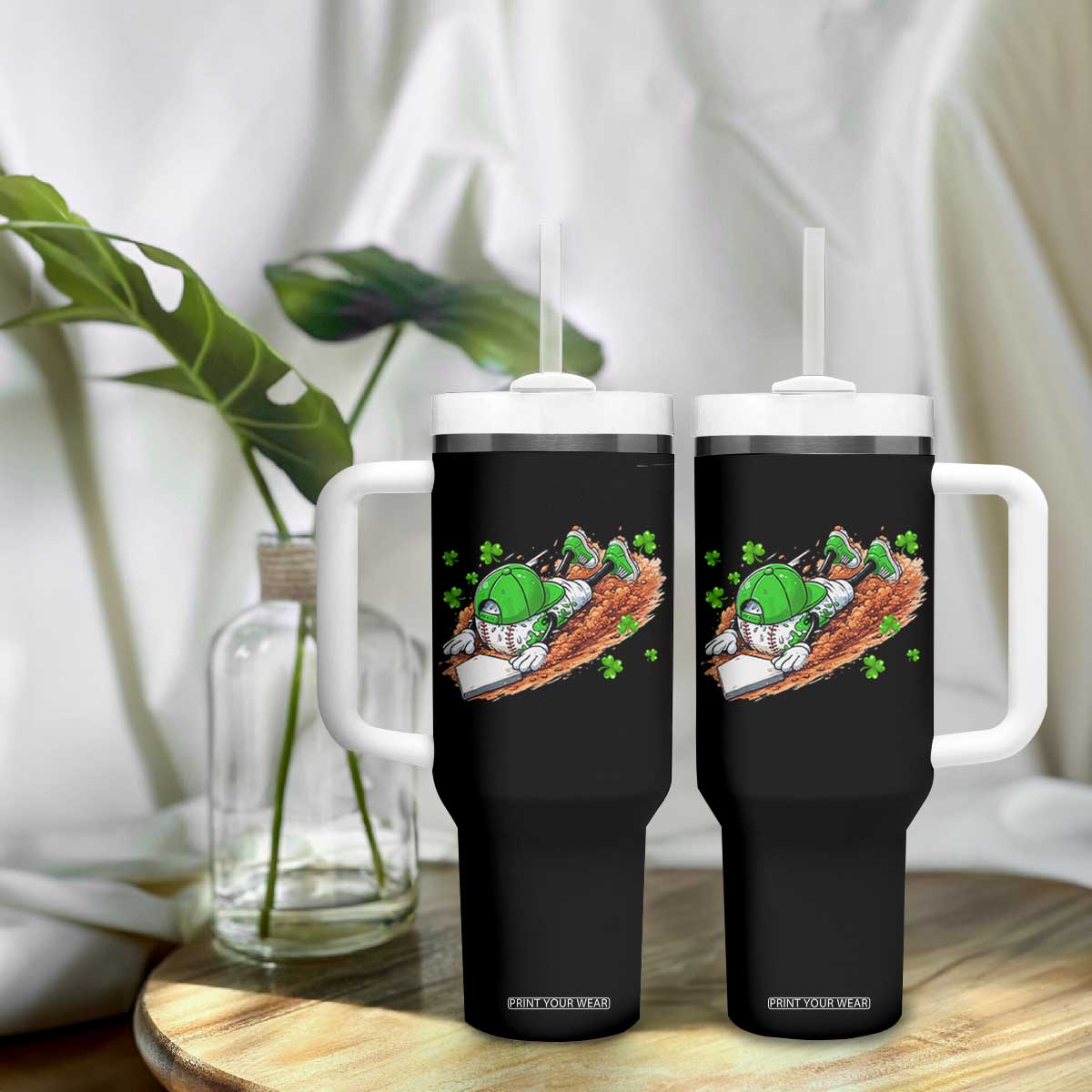 Funny Baseball St Patricks Day Home Plate Drip Tumbler With Handle TS11 Print Your Wear