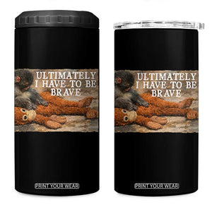 Ultimate I Have To Be Brave Punch The Monkey 4 in 1 Can Cooler Tumbler Cute Baby Monkey Hugging Plush TS11 One Size: 16 oz Black Print Your Wear
