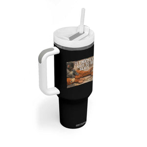 Ultimate I Have To Be Brave Punch The Monkey Tumbler With Handle Cute Baby Monkey Hugging Plush TS11 Print Your Wear