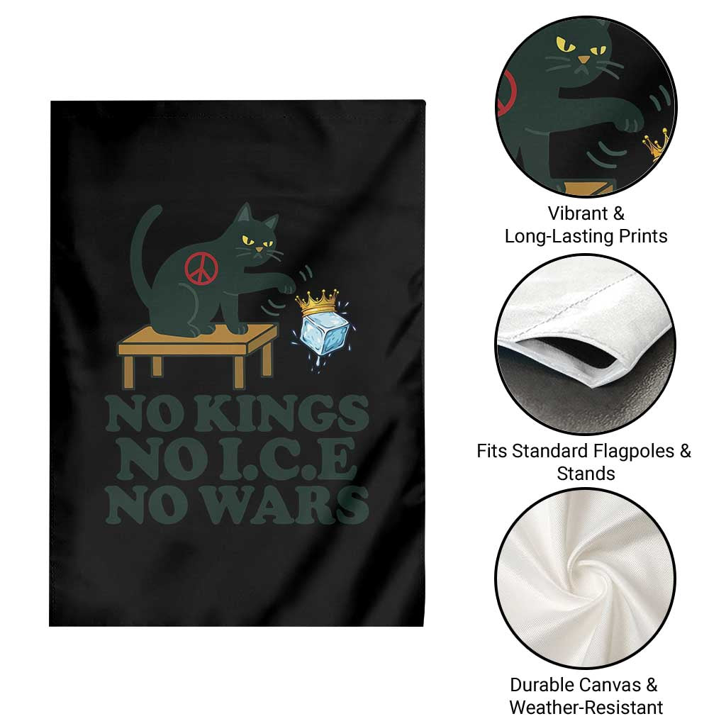 No Kings No Ice No Wars Cat Garden Flag Funny Political Freedom Activist TS11 Print Your Wear