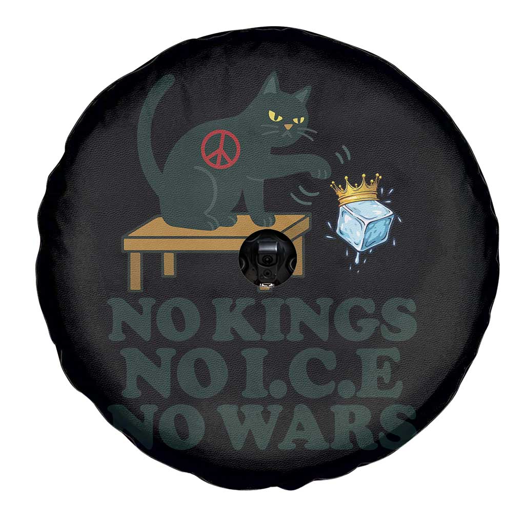 No Kings No Ice No Wars Cat Spare Tire Cover Funny Political Freedom Activist TS11 Print Your Wear