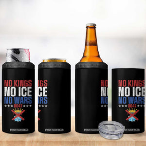 No Kings No Ice No Wars 8647 4 in 1 Can Cooler Tumbler Rejecting Kings Anti Authoritarian TS11 Print Your Wear