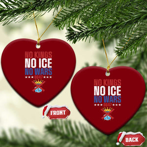 No Kings No Ice No Wars 8647 Ceramic Ornament Rejecting Kings Anti Authoritarian TS11 Print Your Wear