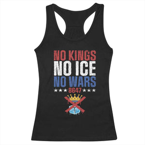 No Kings No Ice No Wars 8647 Racerback Tank Top Rejecting Kings Anti Authoritarian TS11 Black Print Your Wear