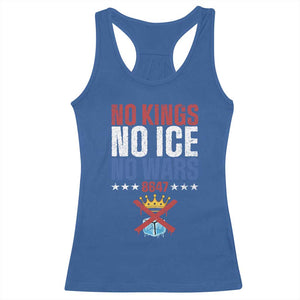 No Kings No Ice No Wars 8647 Racerback Tank Top Rejecting Kings Anti Authoritarian TS11 Royal Blue Print Your Wear