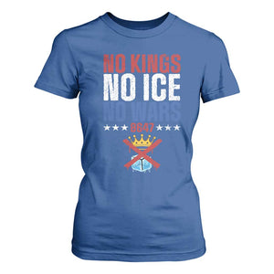 No Kings No Ice No Wars 8647 T Shirt For Women Rejecting Kings Anti Authoritarian TS11 Royal Blue Print Your Wear