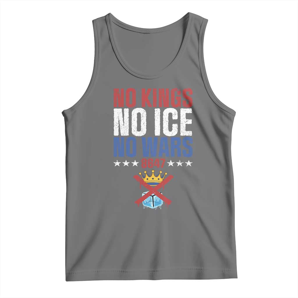 No Kings No Ice No Wars 8647 Tank Top Rejecting Kings Anti Authoritarian TS11 Black Heather Print Your Wear