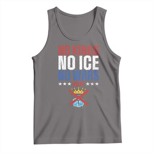 No Kings No Ice No Wars 8647 Tank Top Rejecting Kings Anti Authoritarian TS11 Deep Heather Print Your Wear